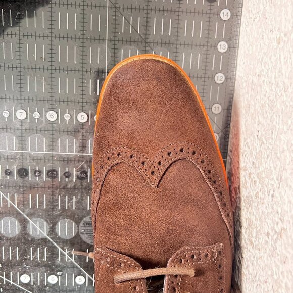 Cole Haan Lunargrand Men Size 11.5M Brown Suede Red Sole Derby Casual Shoes - Picture 13 of 13